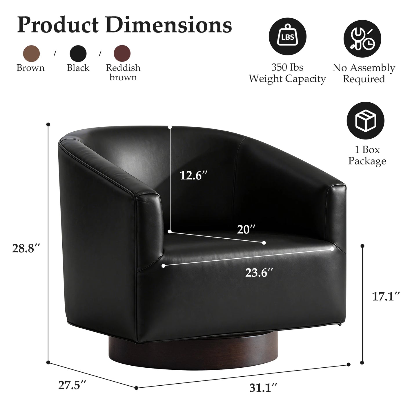 Kerdom Barrel Accent Chair With Linen Upholstery And Wood Frame