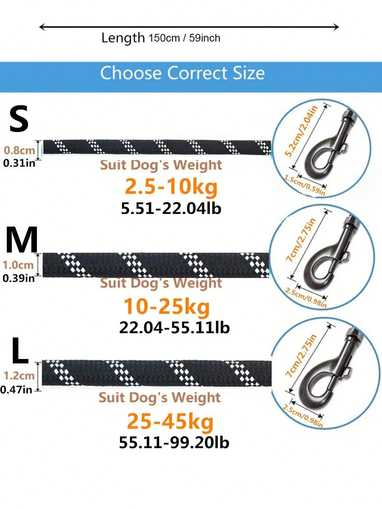 Reflective Nylon Dog Leash With Comfortable Foam Handle For Safe Walks