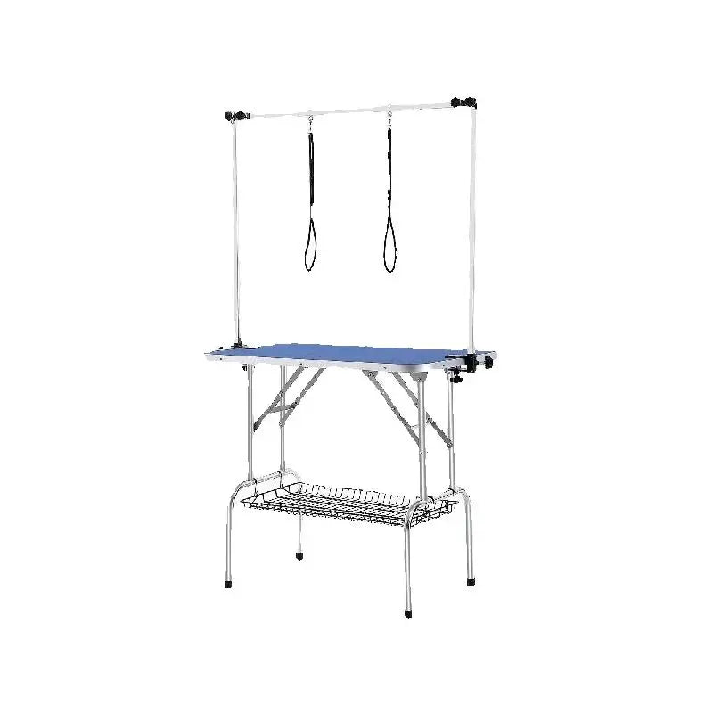 SucceBuy Foldable Pet Grooming Table With Arm Loop For Dogs