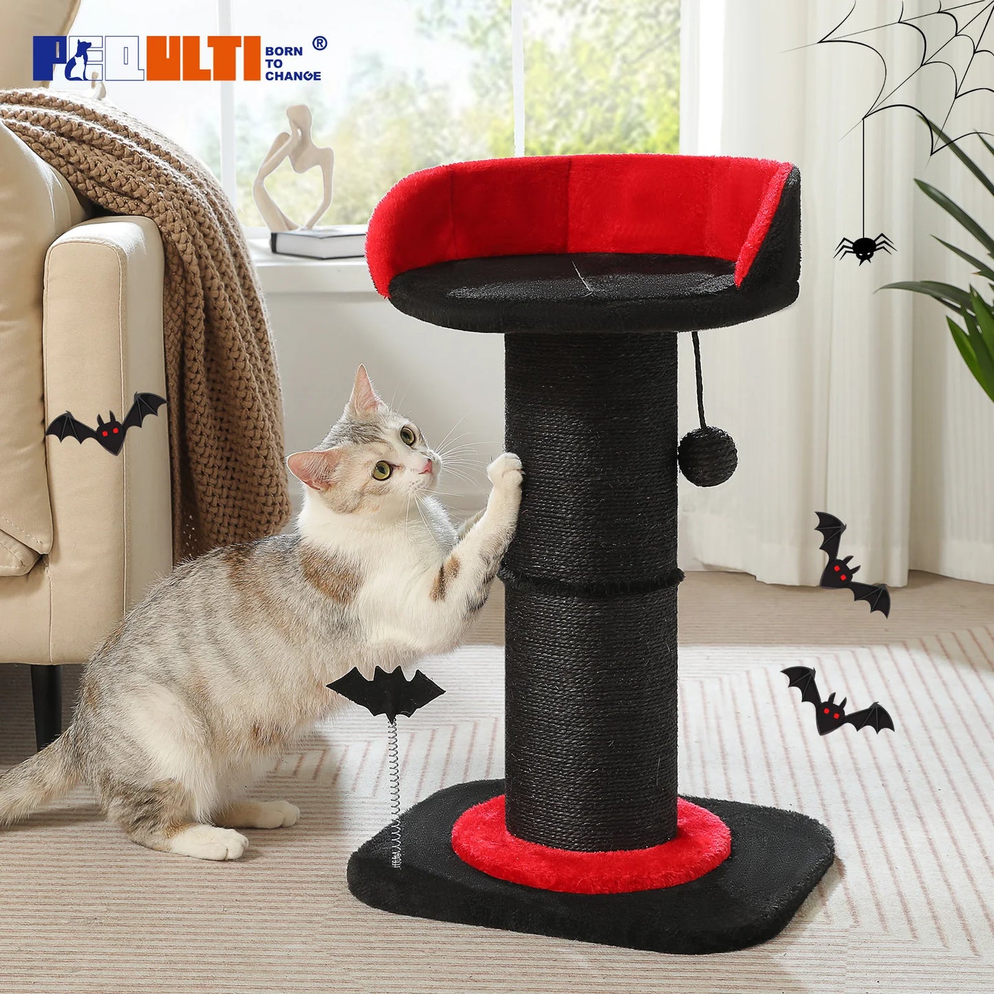 Pawz Road Gothic Cat Tree With Removable Bed And Toys