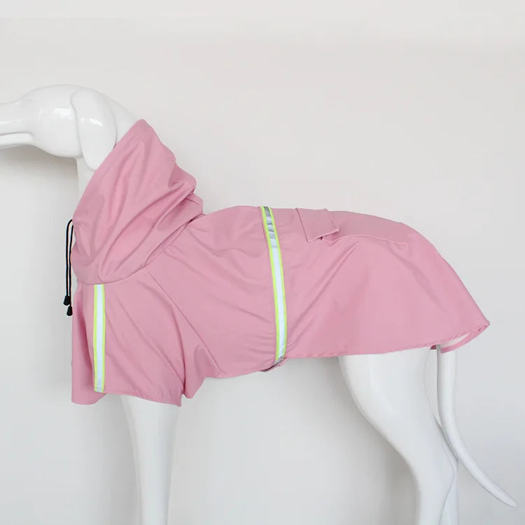 Waterproof Hooded Dog Raincoat With Reflective Windproof Protection