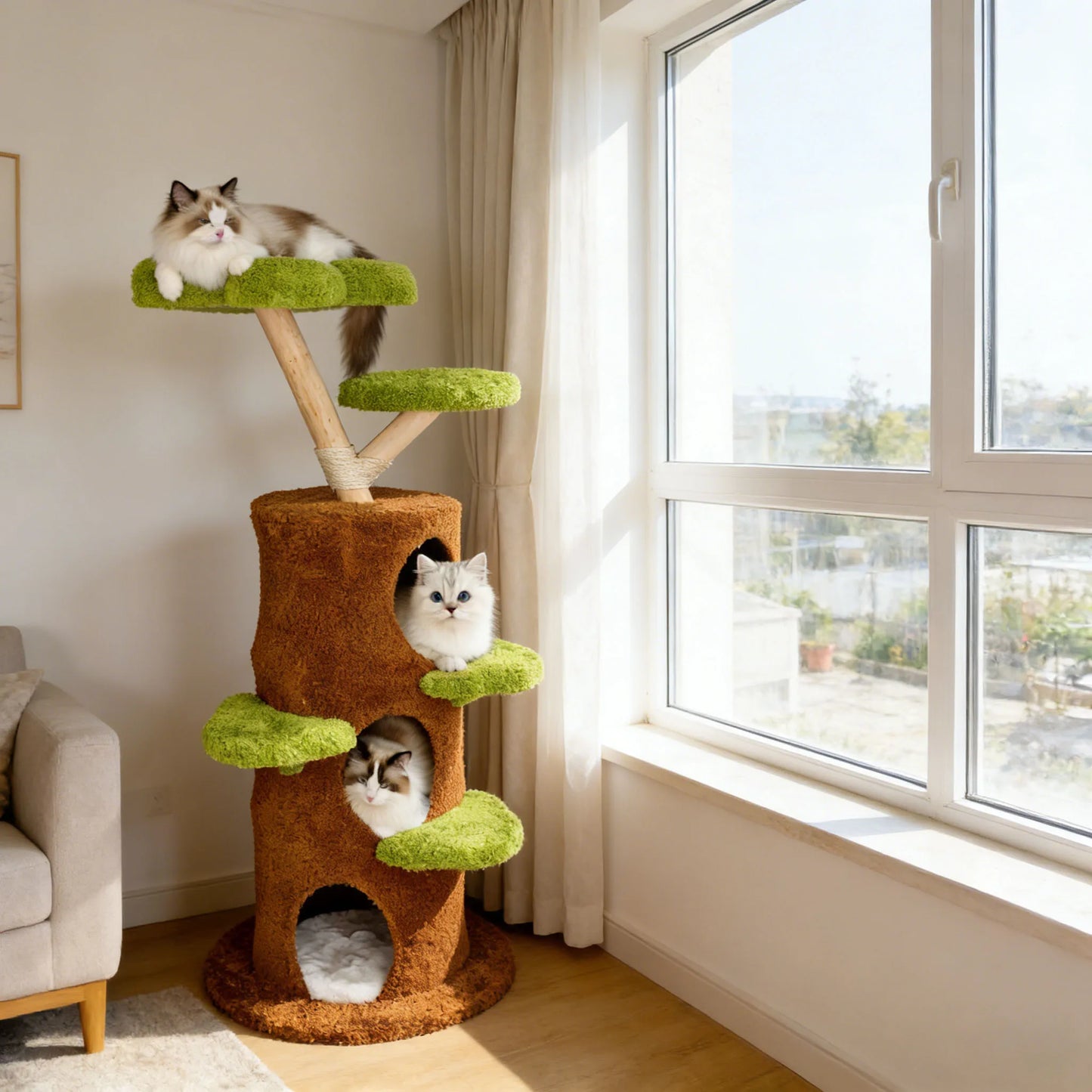 Bingopaw Multi Level Cat Climbing Tree With Sisal Scratching Post