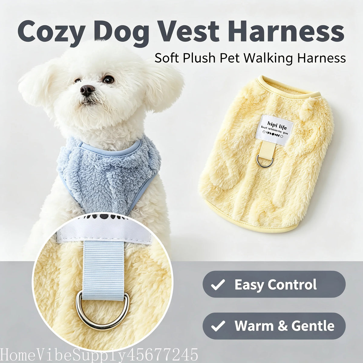 Soft Fleece Pull-On Pet Vest for Dogs and Cats Clothing