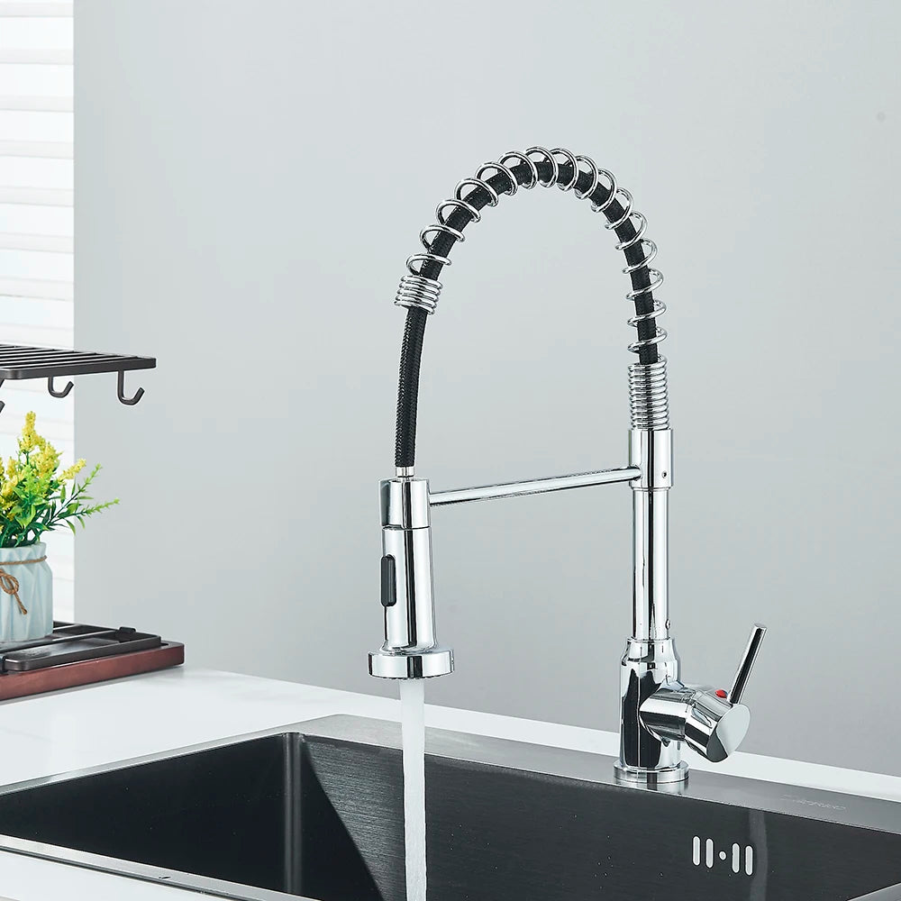 Removable Gourmet Kitchen Faucet 2 Modes Sprayer Rotatable Deck Mount Single Handle Cold Hot Water Mixer Kitchen Sink Crane