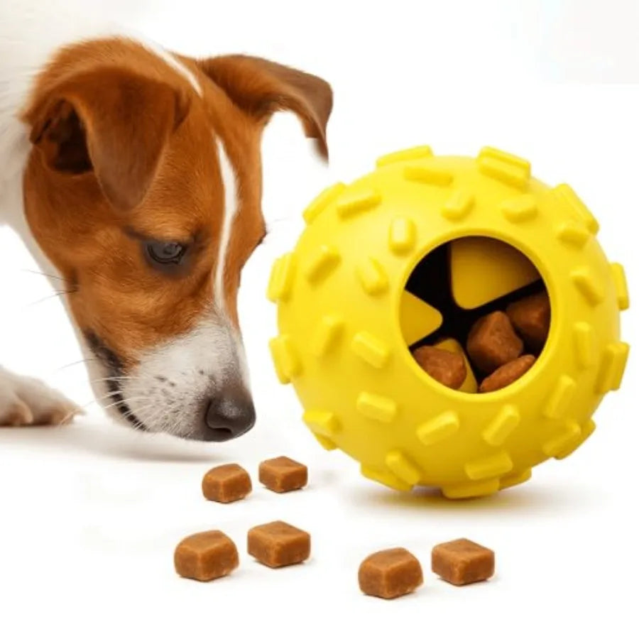Interactive Treat Dispensing Puzzle Ball For Slow Eating Dogs