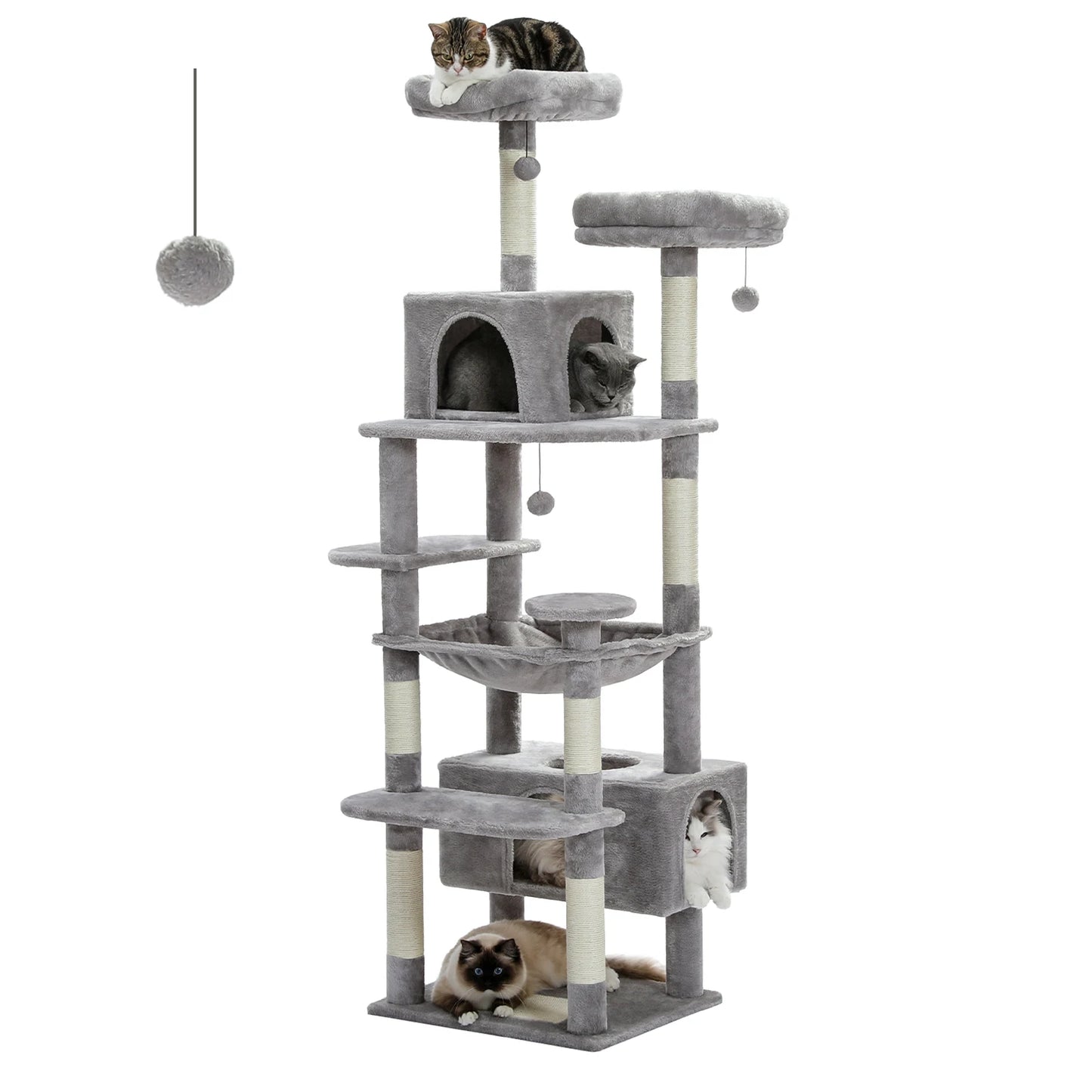 PAWZ Road Indoor Cat Tower With Sisal Posts And Hammock