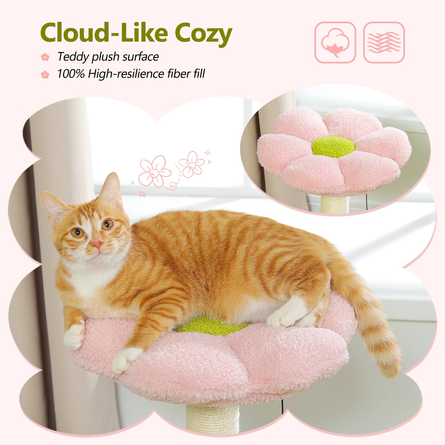 PAWZ Road Flower Cat Tree With Sisal Scratching Post