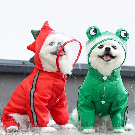 Waterproof Reflective Hooded Raincoat For Dogs And Cats
