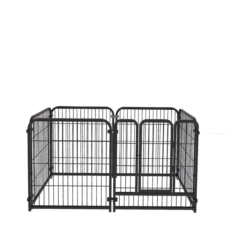 Stainless Steel Dog Fence Playpen Foldable Puppy Exercise Kennel