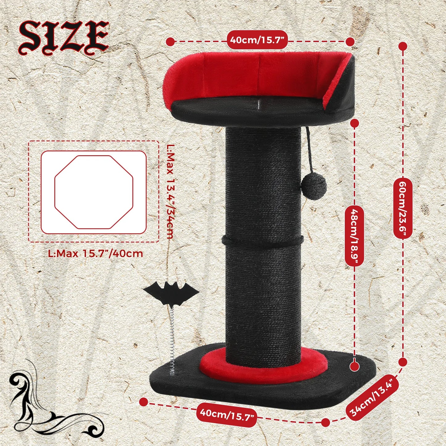 Pawz Road Gothic Cat Tree With Removable Bed And Toys