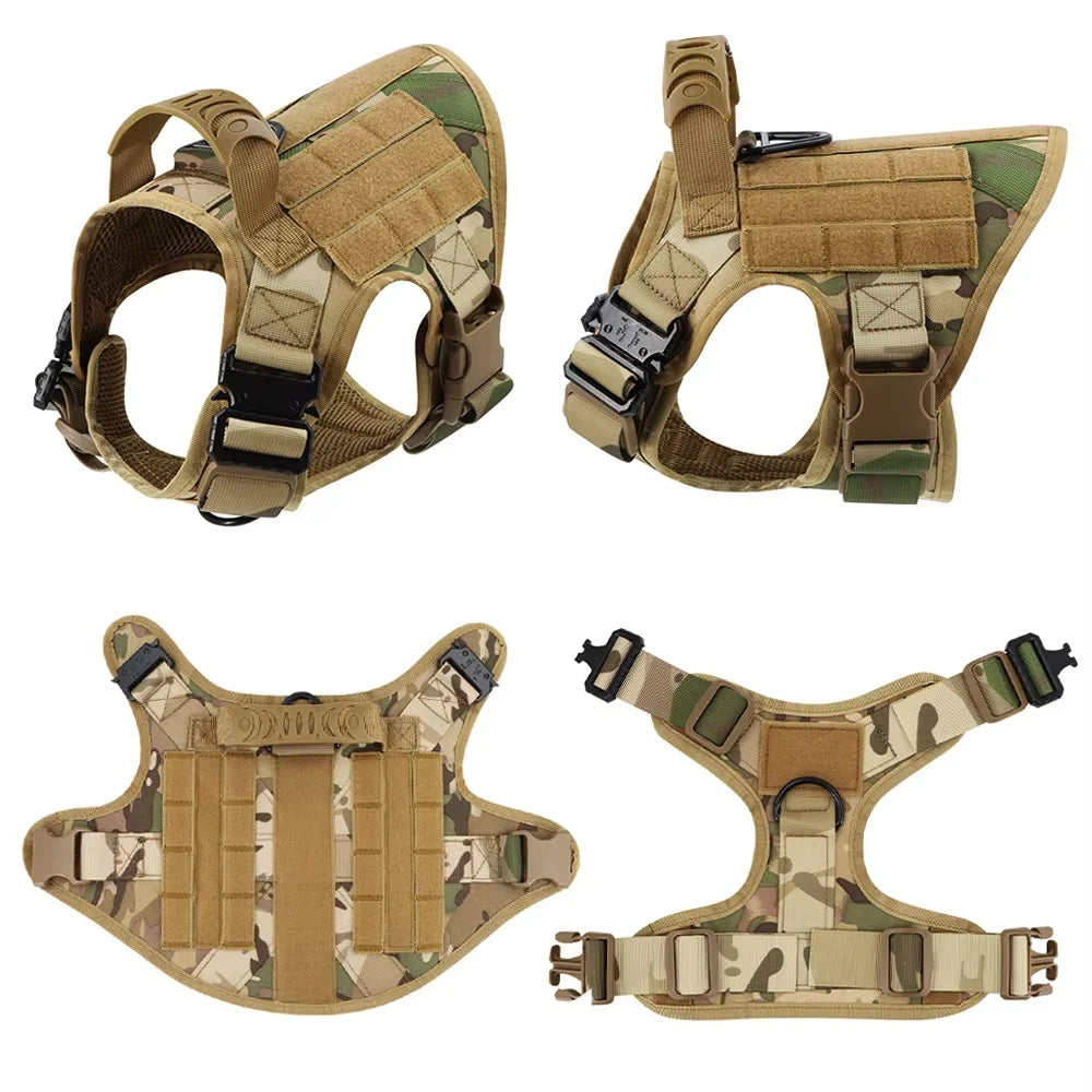 Tactical Nylon Dog Harness Vest With Quick Release Buckle