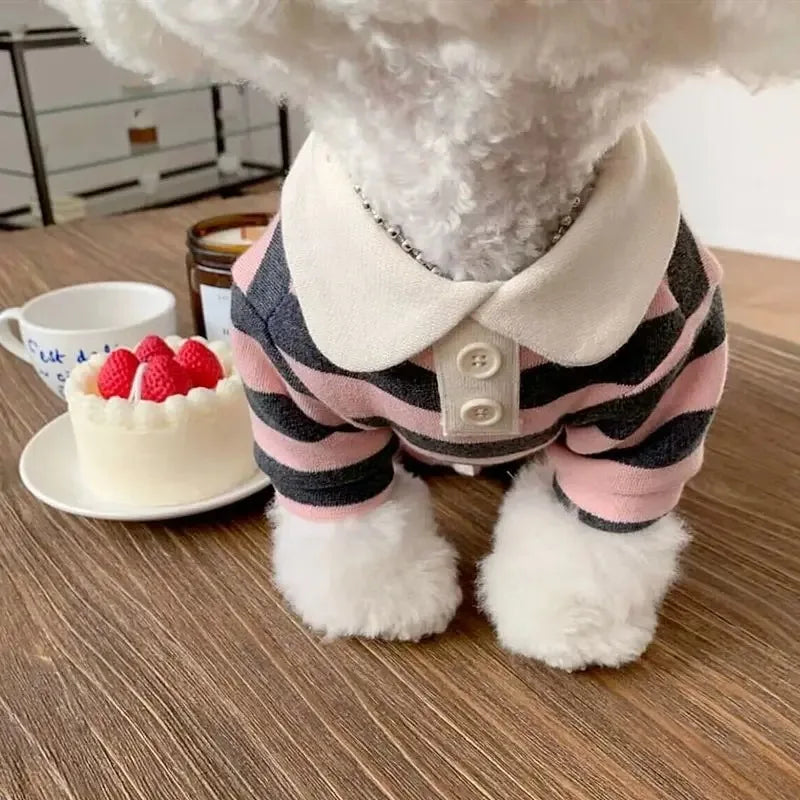 Soft Cotton Summer Polo Shirt For Active And Playful Dogs