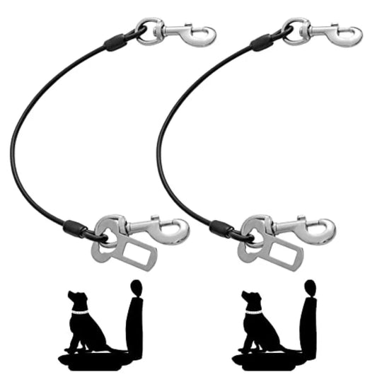 Coated Nylon Dog Car Seat Belt Harness Safety Restraint