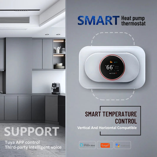 Becasmart BHP-7000 WiFi Thermostat for Home HVAC Heat Pump Tuya Wireless Smart ABS Termostat