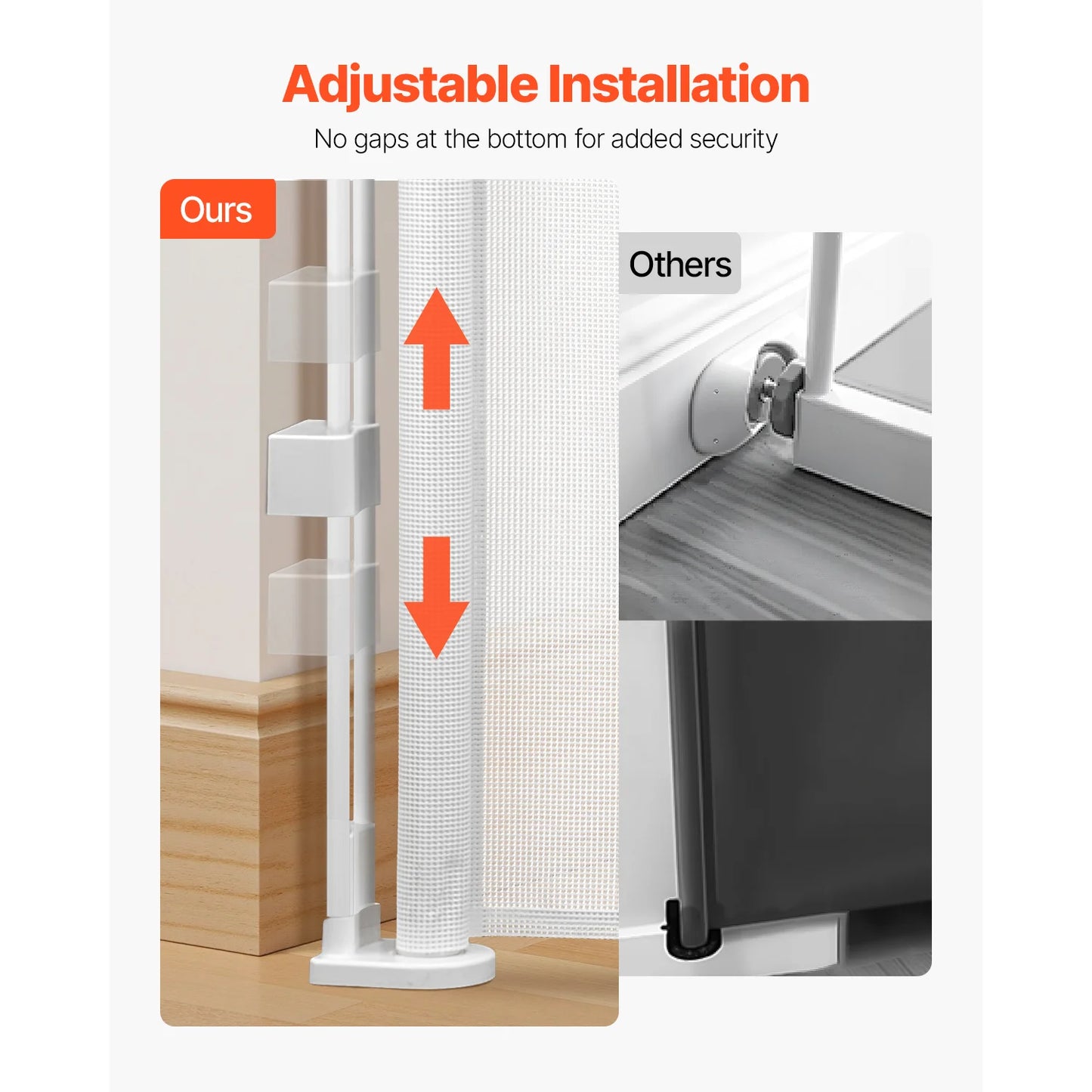 SucceBuy Retractable Baby And Pet Safety Gate For Indoor Home