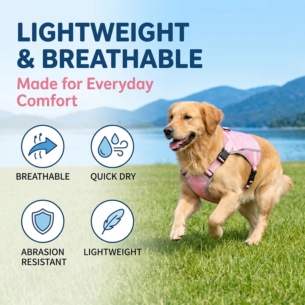 Cooling Vest for Dogs with Replaceable Freezer Cooling Packs