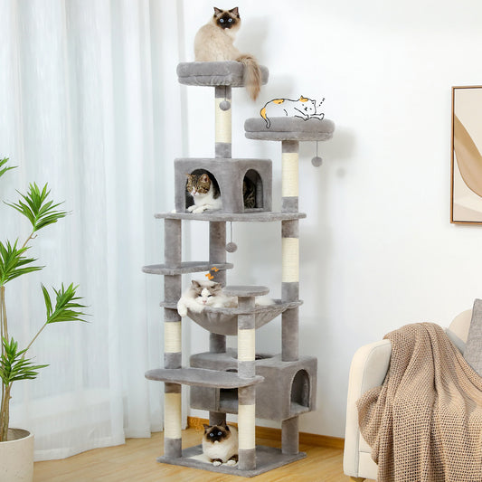 PAWZ Road Large Cat Tree With Scratching Posts And Hammock