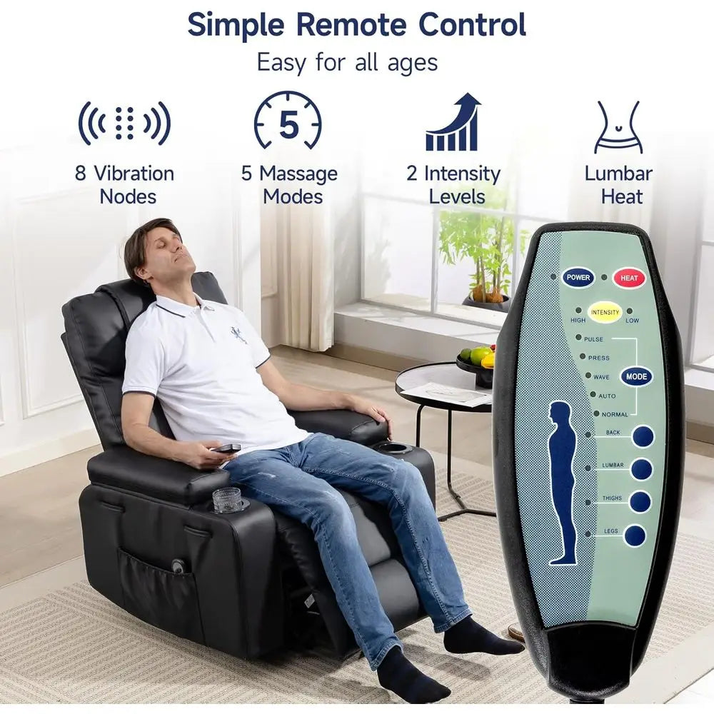 Adjustable Electric Recliner Chair With Massage And Heat