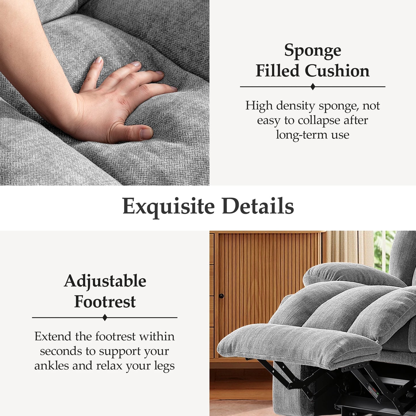 Kerdom Power Lift Recliner with Vibration Massage and Lumbar Heating