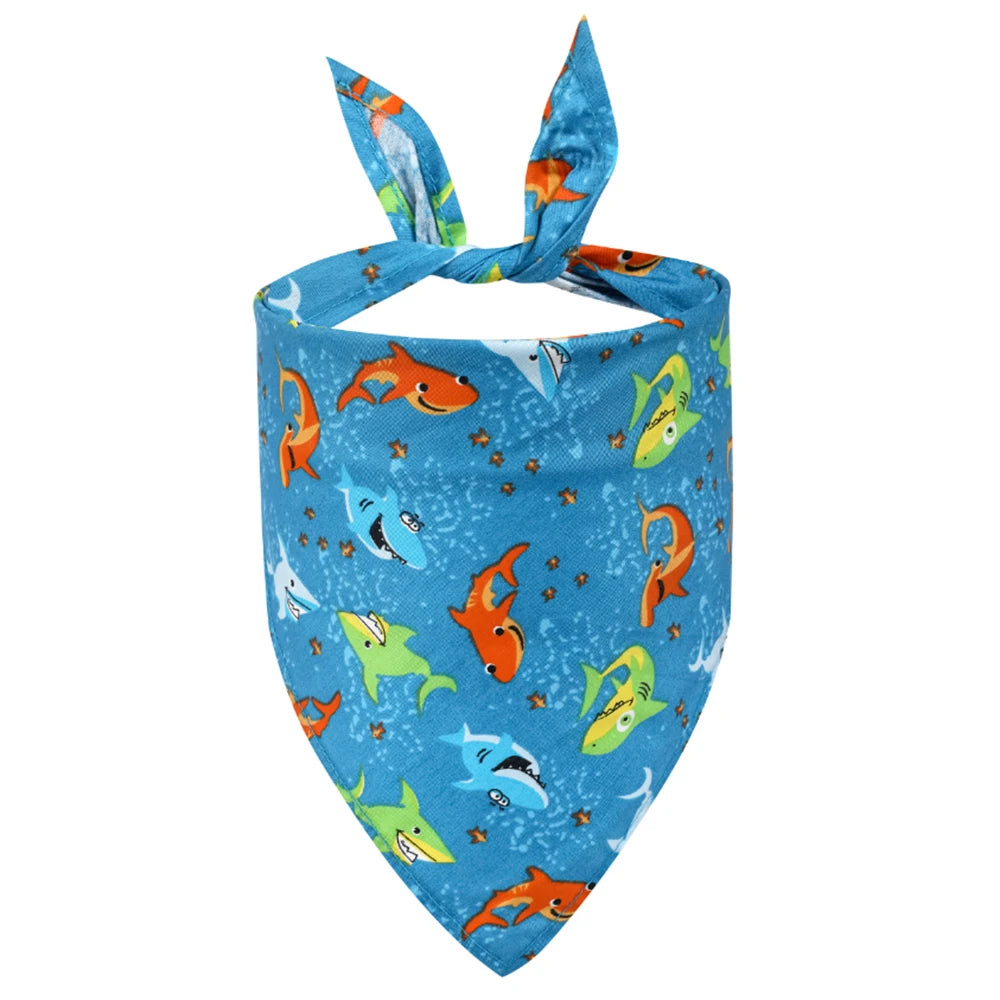 Soft Washable Fruit Floral Dog Bandana Cloth Neck Scarf