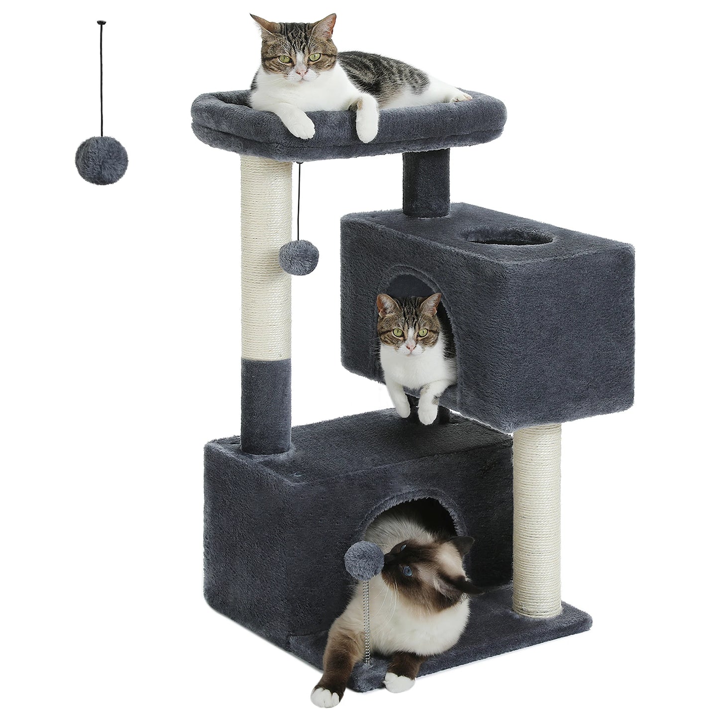 PAWZ Road Three Tier Cat Tree Tower With Sisal Posts