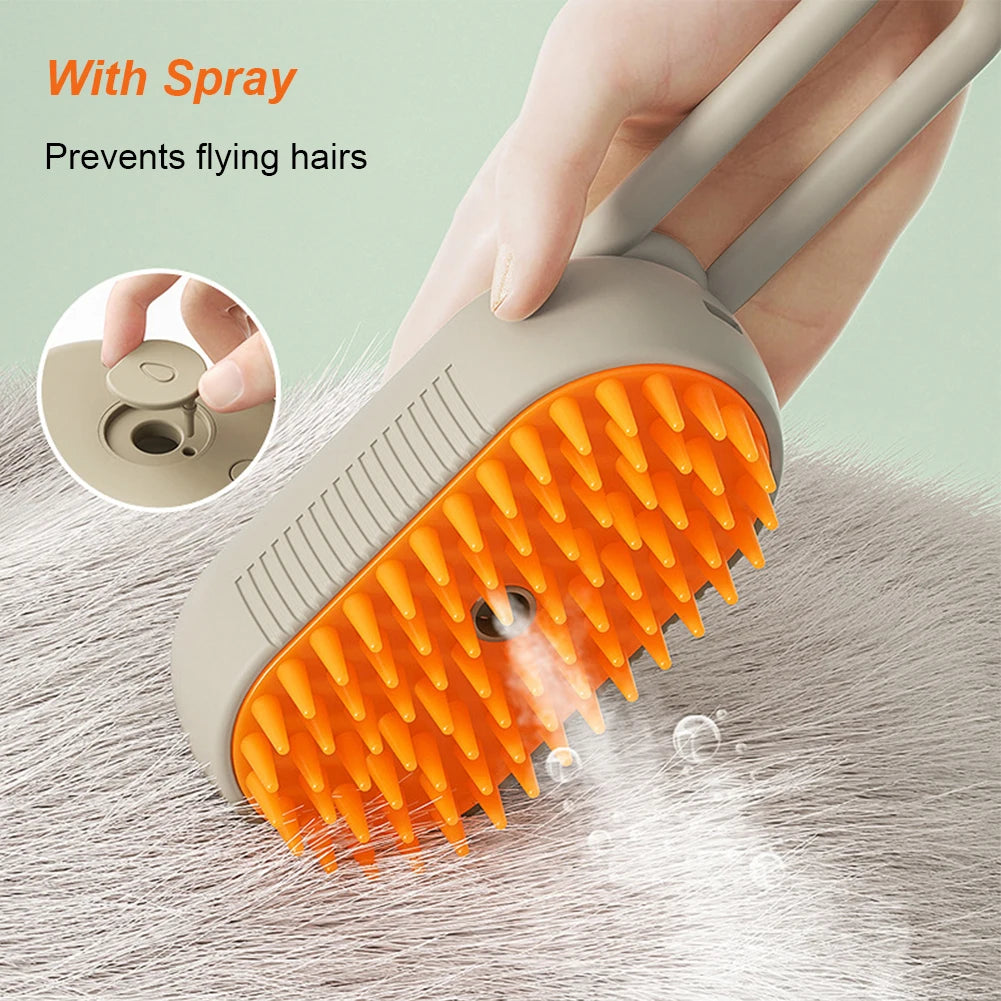 3 In 1 Electric Pet Grooming Brush With Water Spray