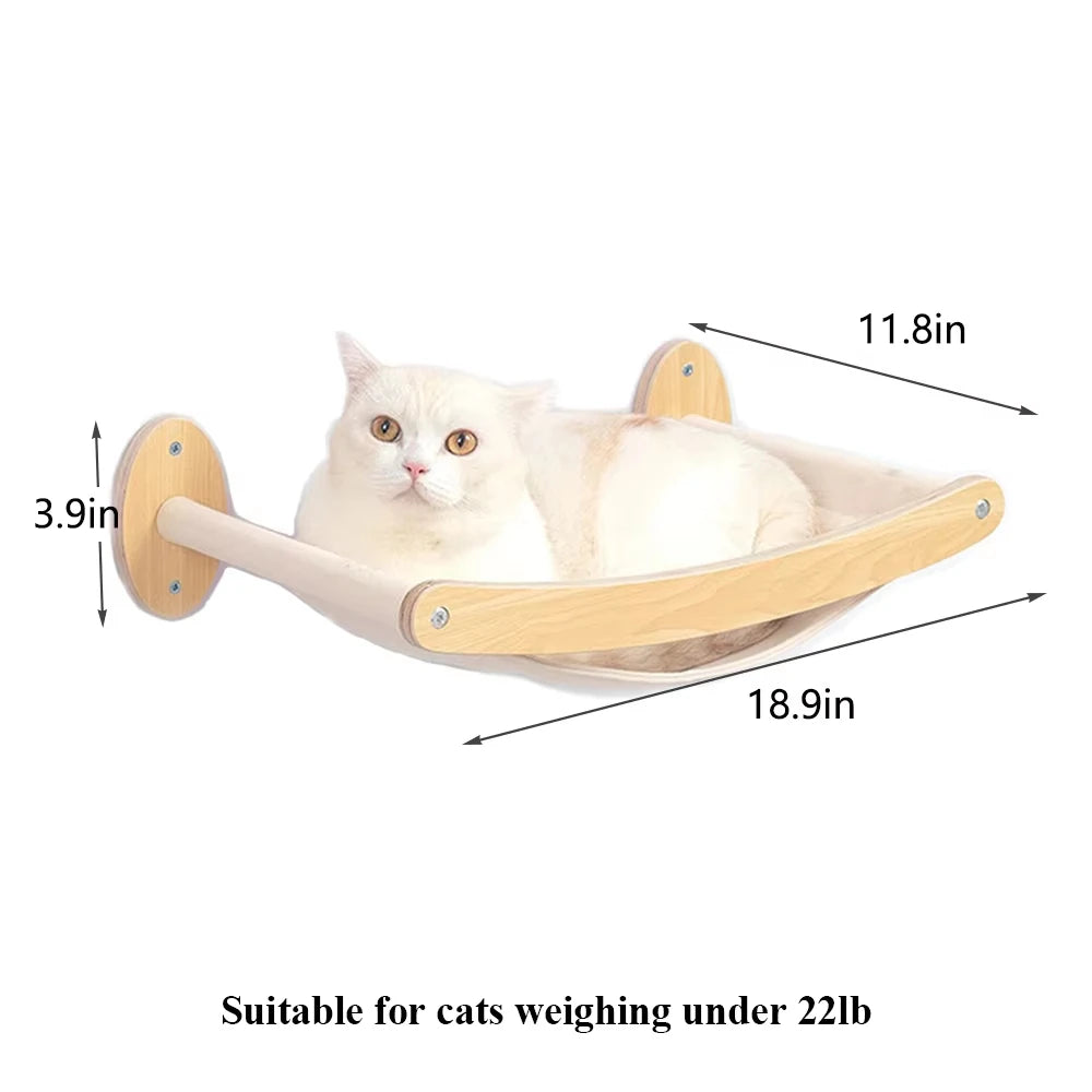Wall Mounted Cat Climbing Shelf With Sisal Scratching Post
