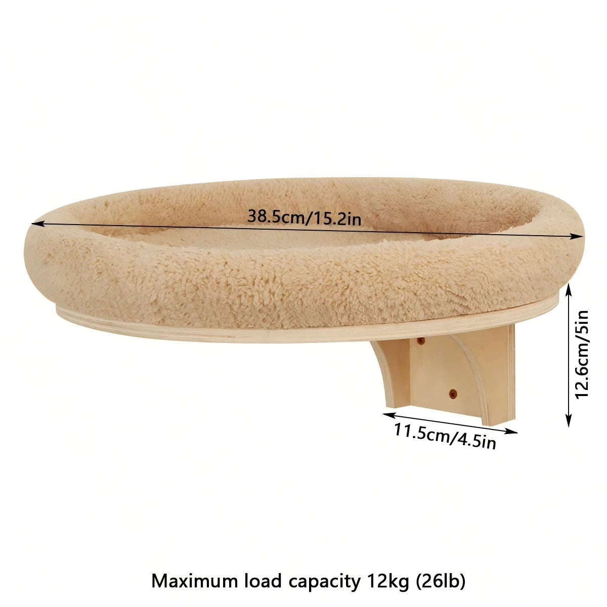 Wall Mounted Cat Climbing Shelf With Sisal Scratching Post