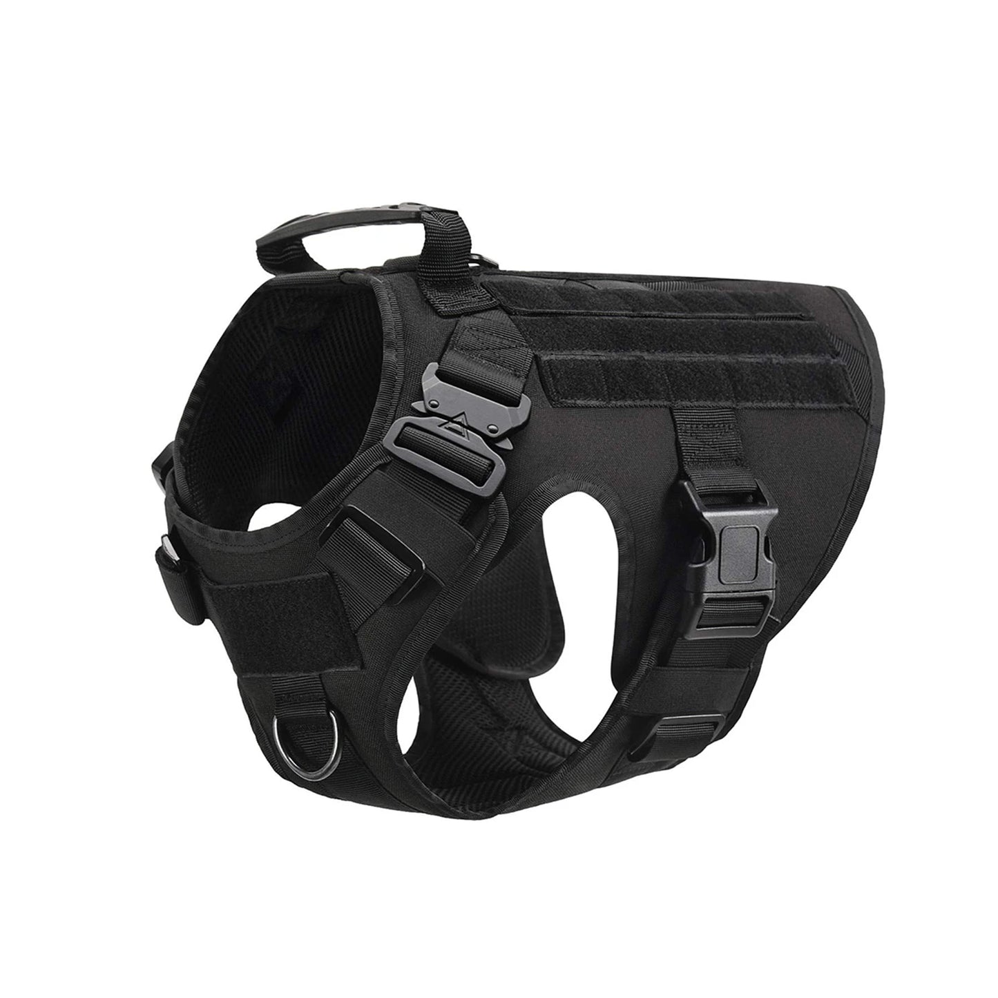 Tactical Nylon Dog Harness With Quick Release And Molle Pouches