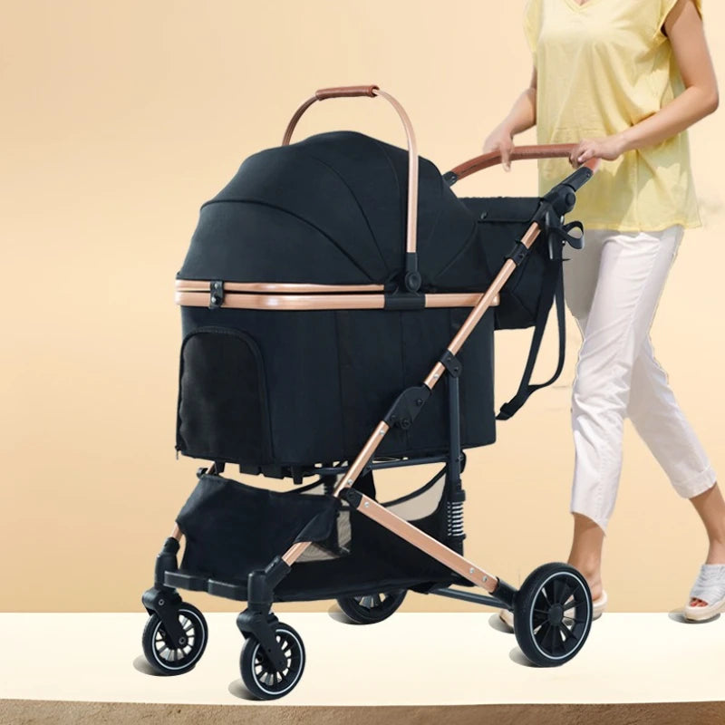 Abdo Lightweight Foldable Pet Stroller For Dogs And Cats
