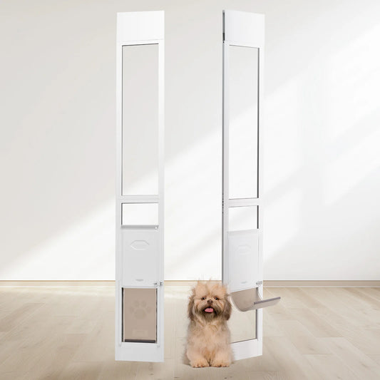 Adjustable Aluminum Frame Pet Door For Sliding Glass Doors