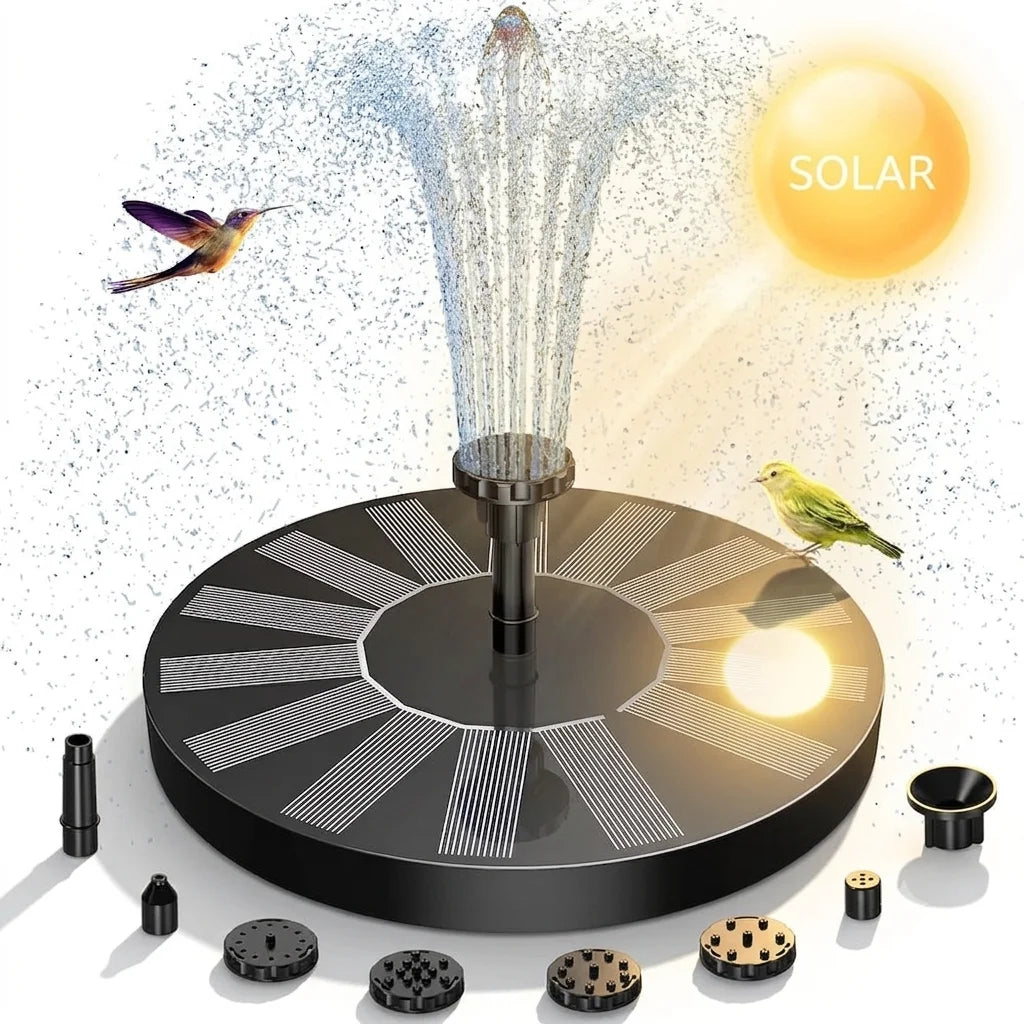 Floating Solar Fountain With Six Nozzles For Garden Pond