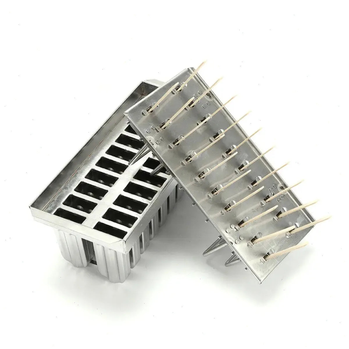 Ice Pop Mold, 0.8mm Stainless Steel, Makes 10/20/30 Pops, Removable One at a Time, Fast Freeze Design, Easy to Clean