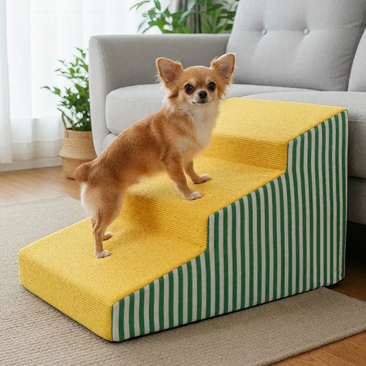 High Density Foam Dog Stairs With Gentle Slope And Cover