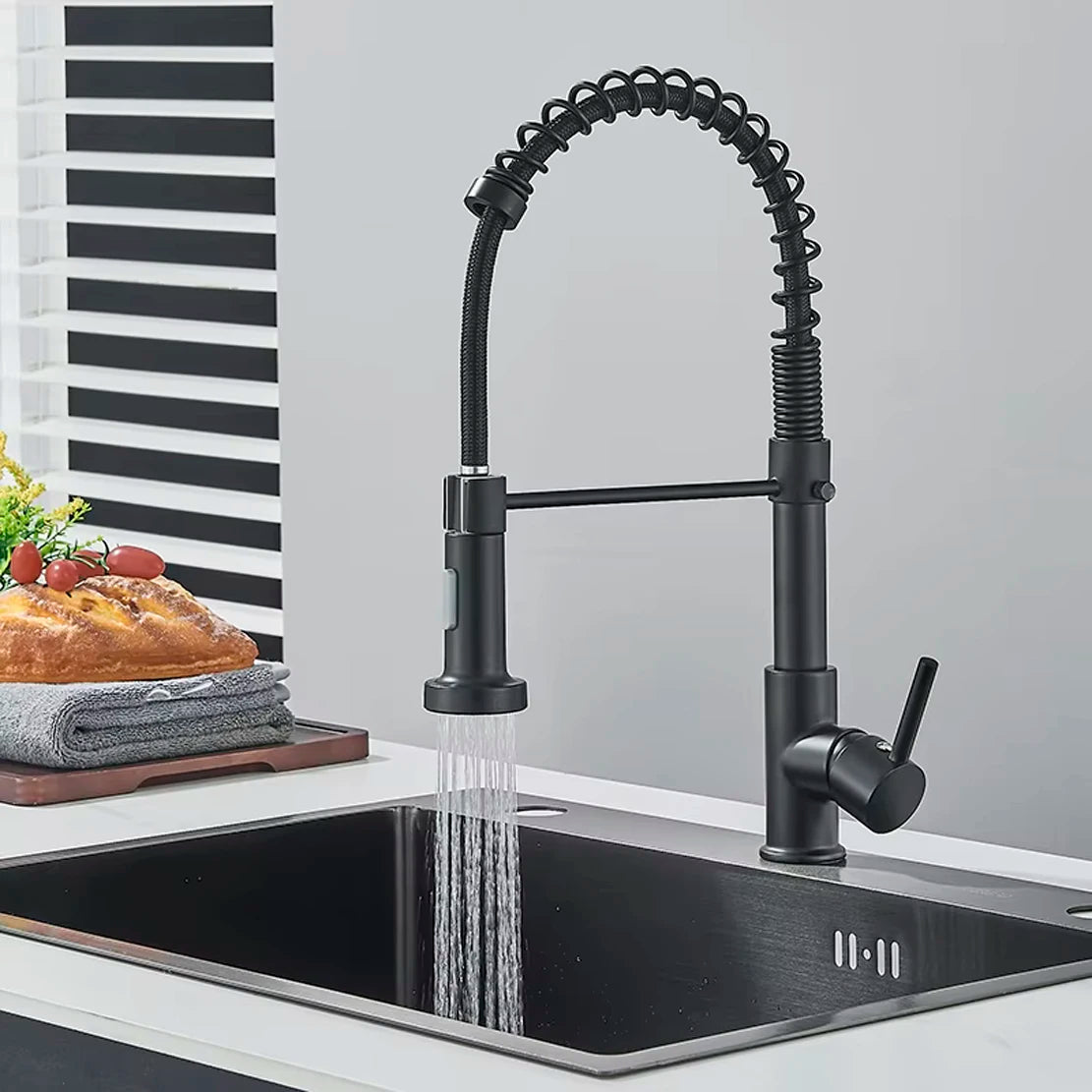 Removable Gourmet Kitchen Faucet 2 Modes Sprayer Rotatable Deck Mount Single Handle Cold Hot Water Mixer Kitchen Sink Crane