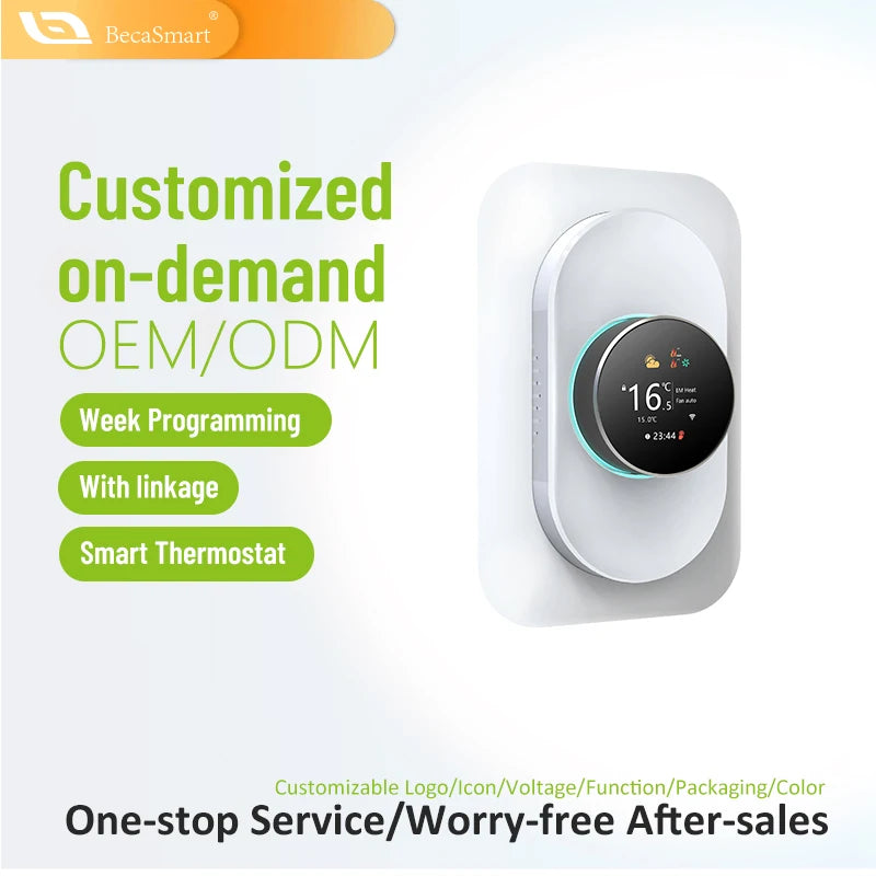 Becasmart BHP-7000 WiFi Thermostat for Home HVAC Heat Pump Tuya Wireless Smart ABS Termostat