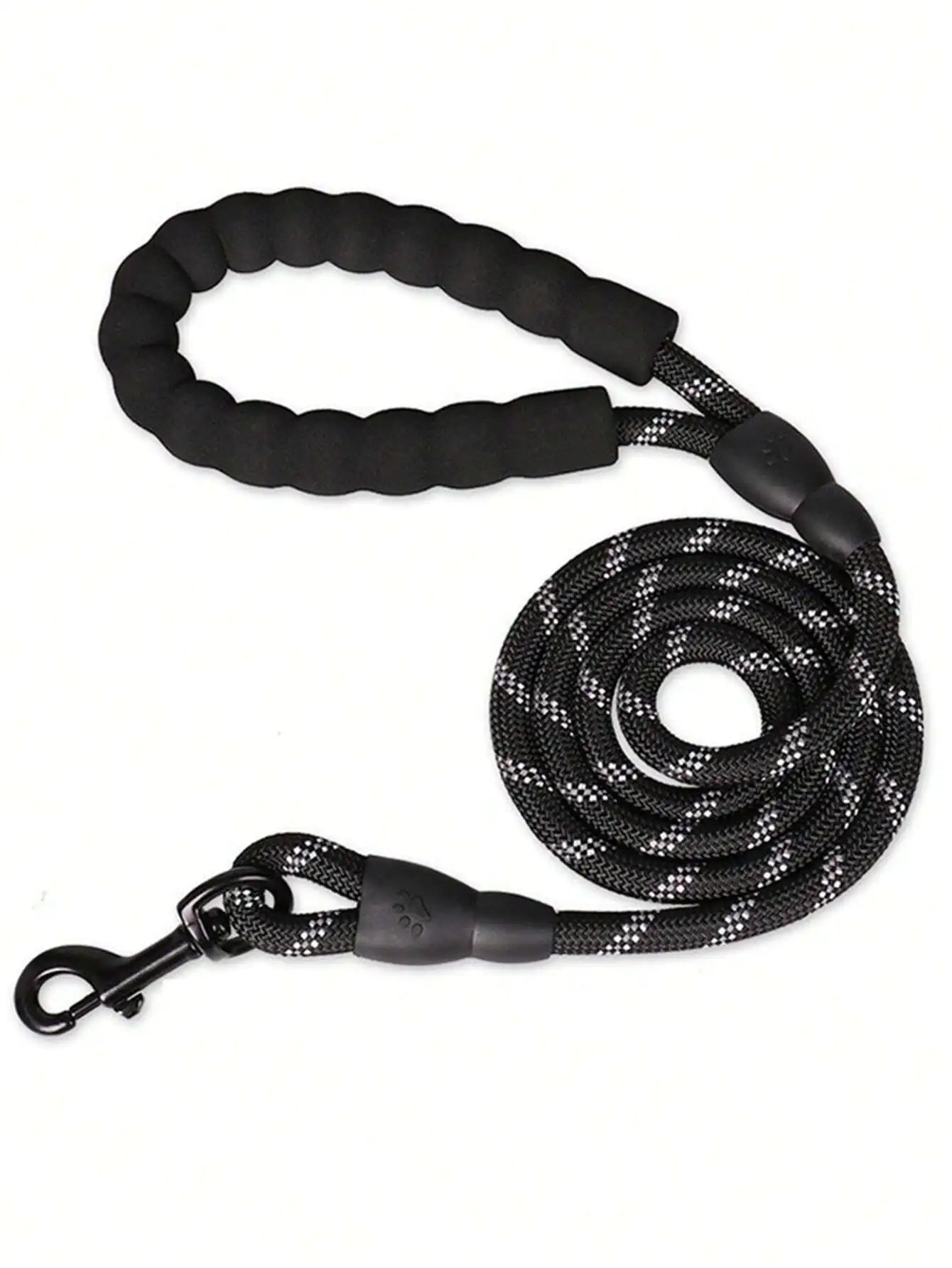 Reflective Nylon Dog Leash With Comfortable Foam Handle For Safe Walks