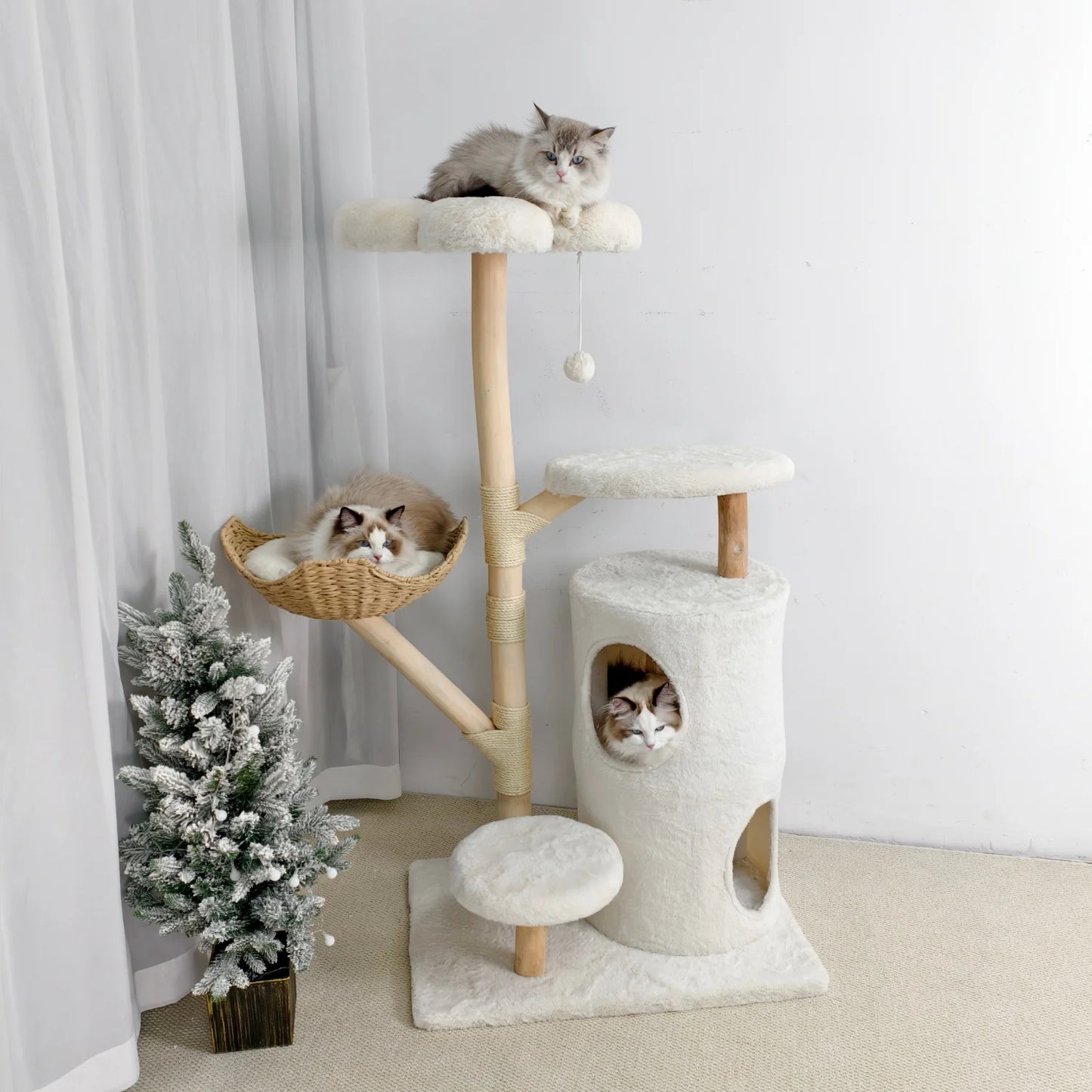 BINGOPAW Multi Level Cat Tree Activity Tower With Sisal Posts