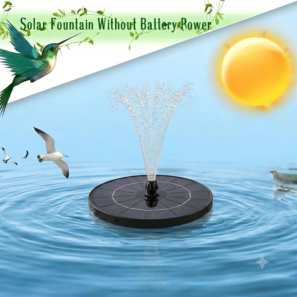 Solar Water Fountain With Four Nozzles For Garden Outdoor Decor