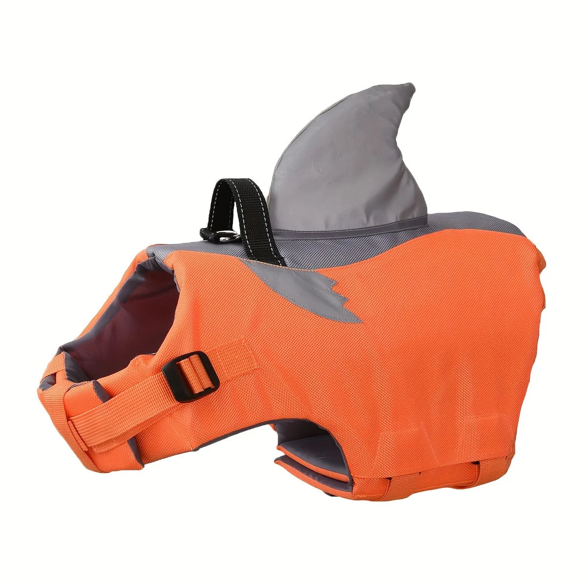 Shark Shape Reflective Dog Life Jacket With Adjustable Safety Handle