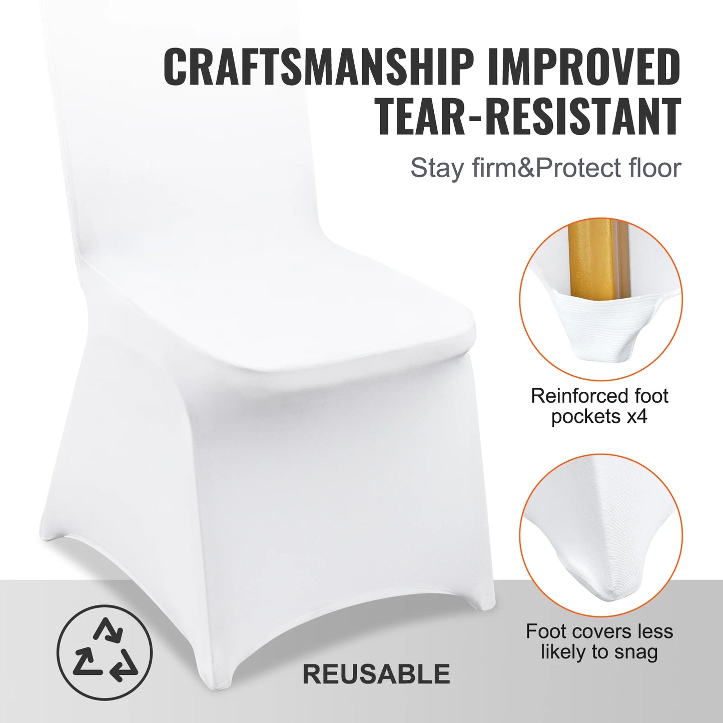 SucceBuy Protective Spandex Wedding Chair Seat Covers