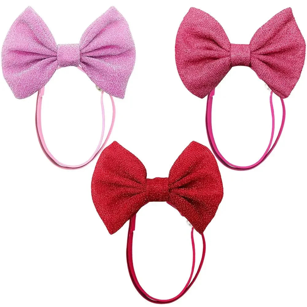 Adjustable Leather Dog Hair Bow Set for Grooming and Styling