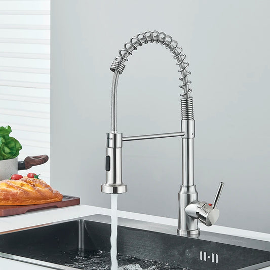 Removable Gourmet Kitchen Faucet 2 Modes Sprayer Rotatable Deck Mount Single Handle Cold Hot Water Mixer Kitchen Sink Crane