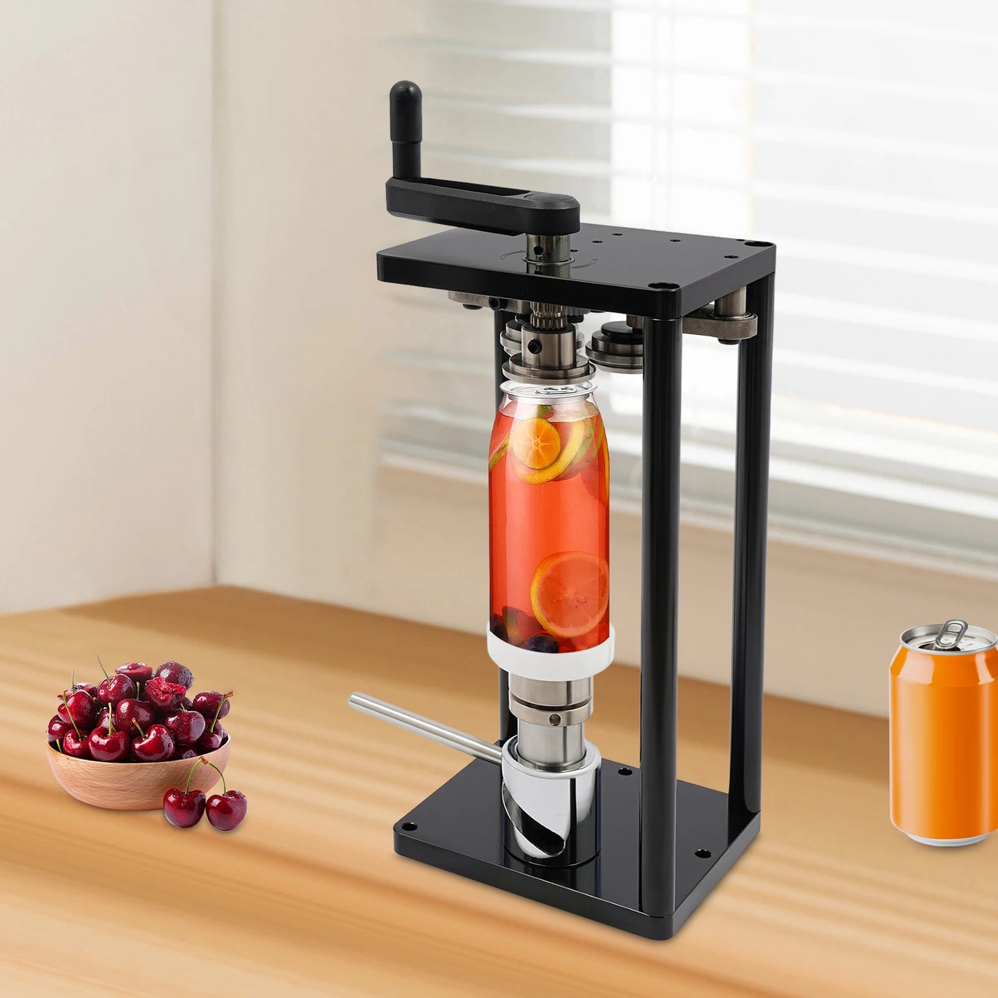 Manual Can Sealer, 10 Pcs/min Aluminum Can Seamer, Stainless Steel Can Sealing Machine For Sealing PET & Aluminum Cans