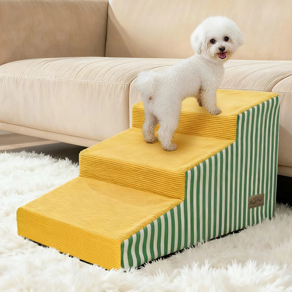 High Density Foam Dog Stairs With Gentle Slope And Cover