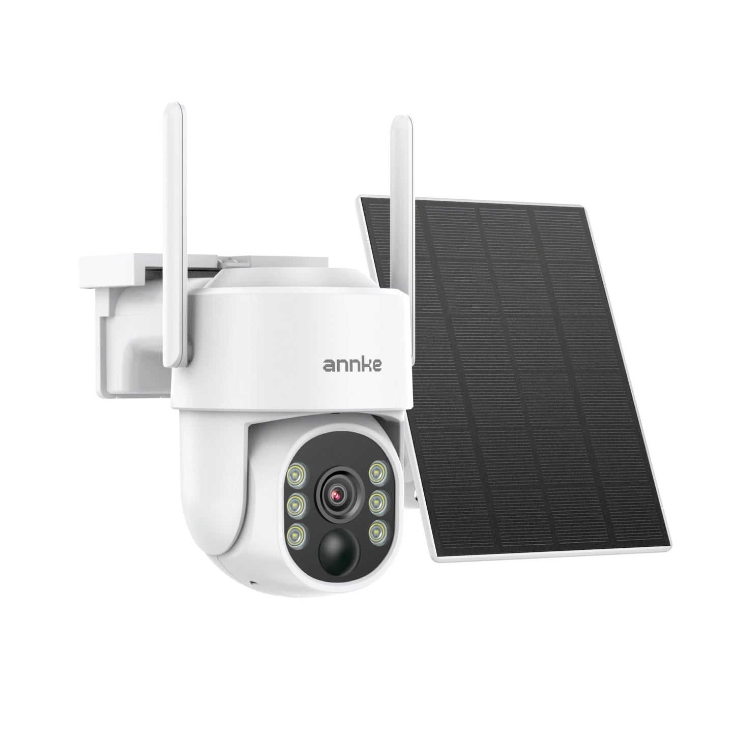 ANNKE 4MP Solar Wireless Security Camera Outdoor WiFi 6 Camera PIR Human Detection Full-Color Night Vision Pan/Tilt 270° Two-Way Talk IP65 Waterproof