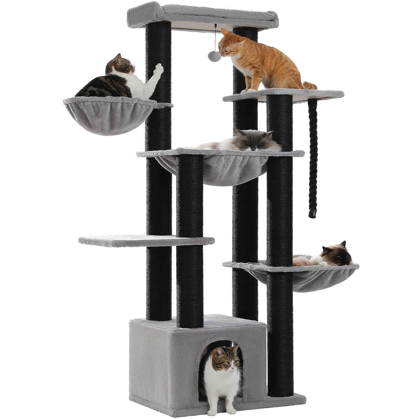 PAWZ Road Large Cat Tree For Big Cats With Hammock