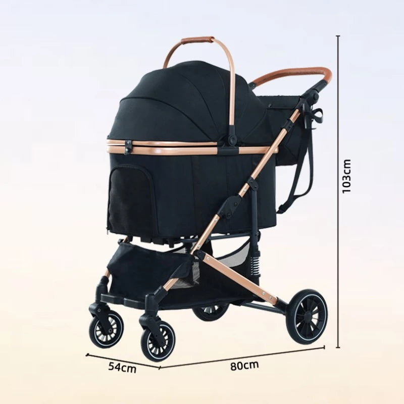 Abdo Lightweight Foldable Pet Stroller For Dogs And Cats