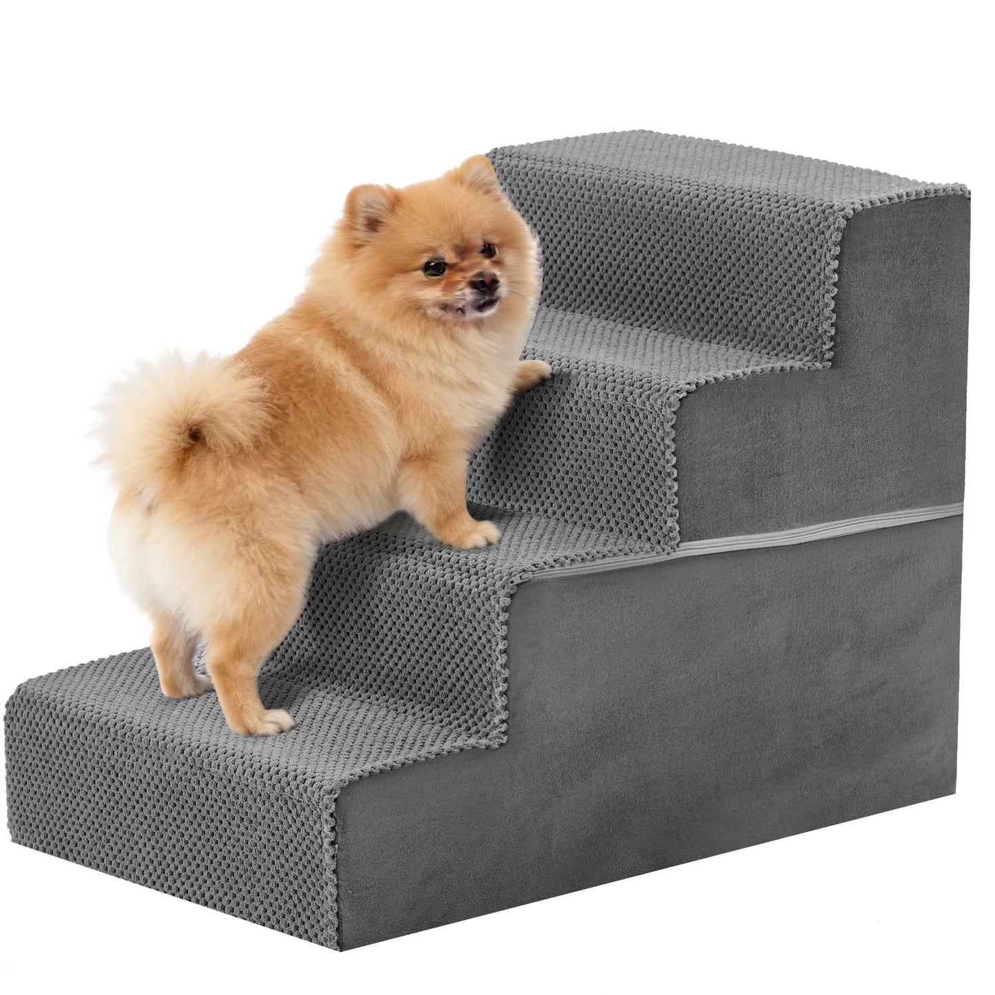 Right Angled Foam Dog Stairs Ramp With Non Slip Steps