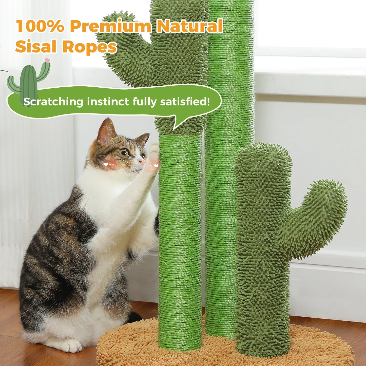 Pawz Road Cactus Cat Scratching Post With Sisal Poles